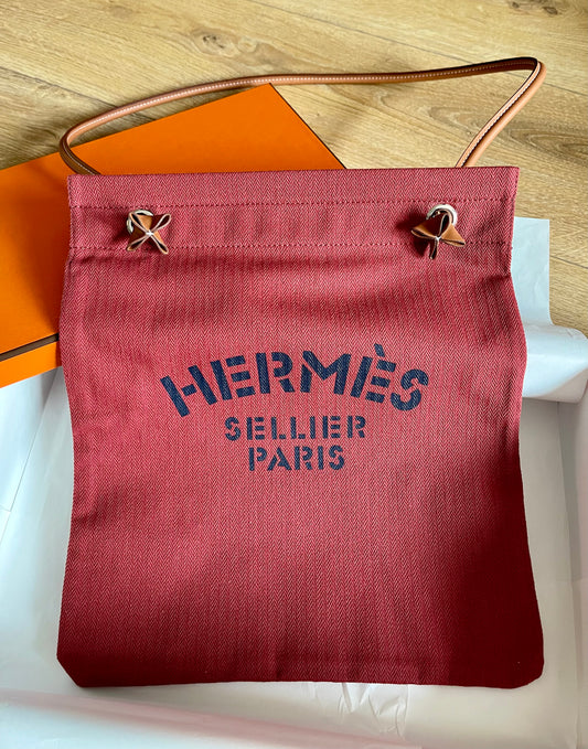 【HERMÈS エルメス】キャンバス・ショルダーバッグ ALINE アリーヌ / Rouge H