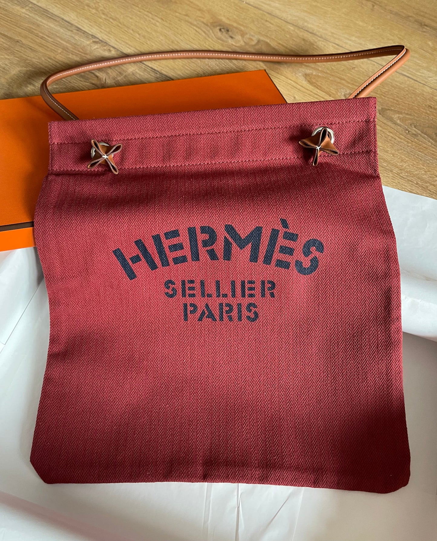 【HERMÈS エルメス】キャンバス・ショルダーバッグ ALINE アリーヌ / Craie クレ
