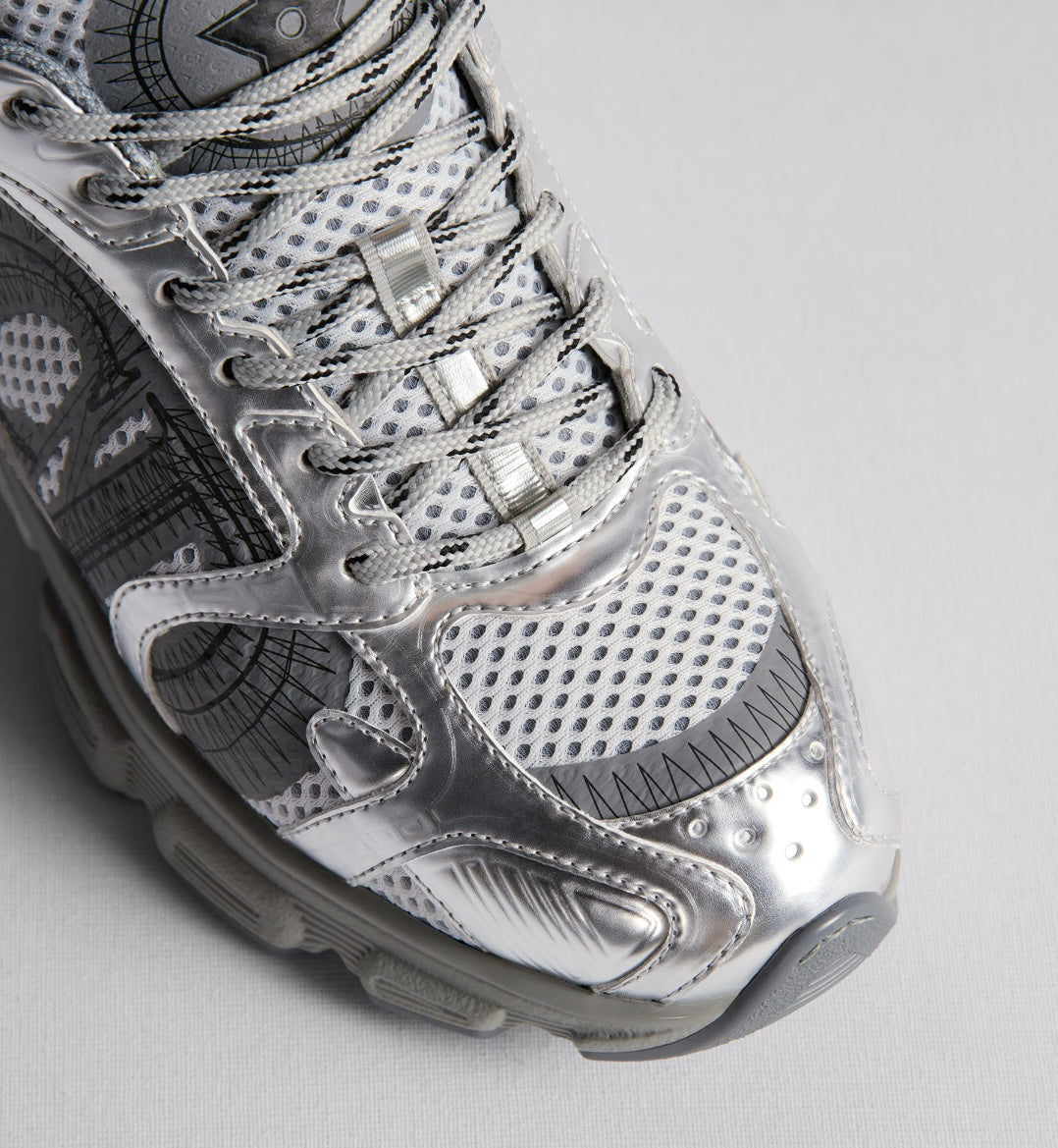[Dior] Chrono sneakers / Gris gray, silver / size 37